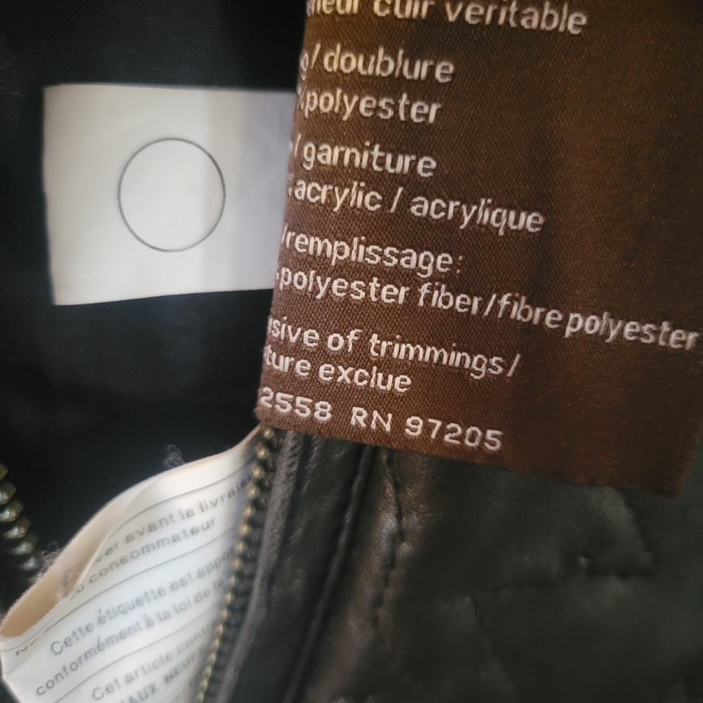 Vintage Danier Womens Genuine ITALIAN Leather Coat  Long Jacket Stitch Design XS - Picture 4 of 5